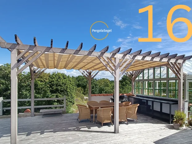 Pergolamarkis vid uteplats i Marstrand - Projekt nr 16