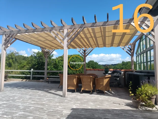 Pergolamarkis vid uteplats i Marstrand - Projekt nr 16