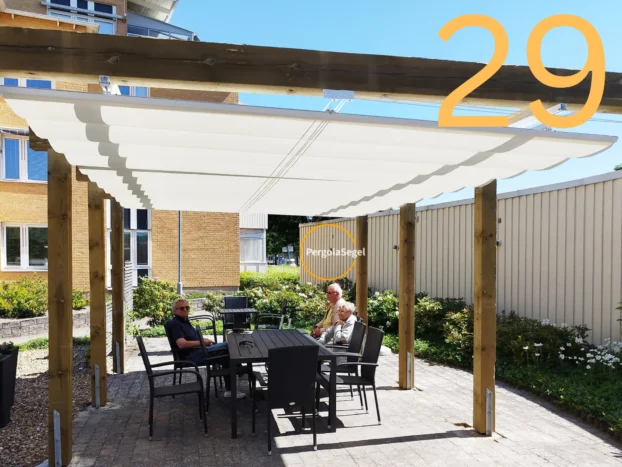 Pergolamarkis vid uteplats i Ängelholm – Projekt nr 29