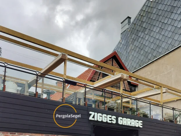 Pergolamarkis på stor uteservering, Halmstad - Projekt nr 6